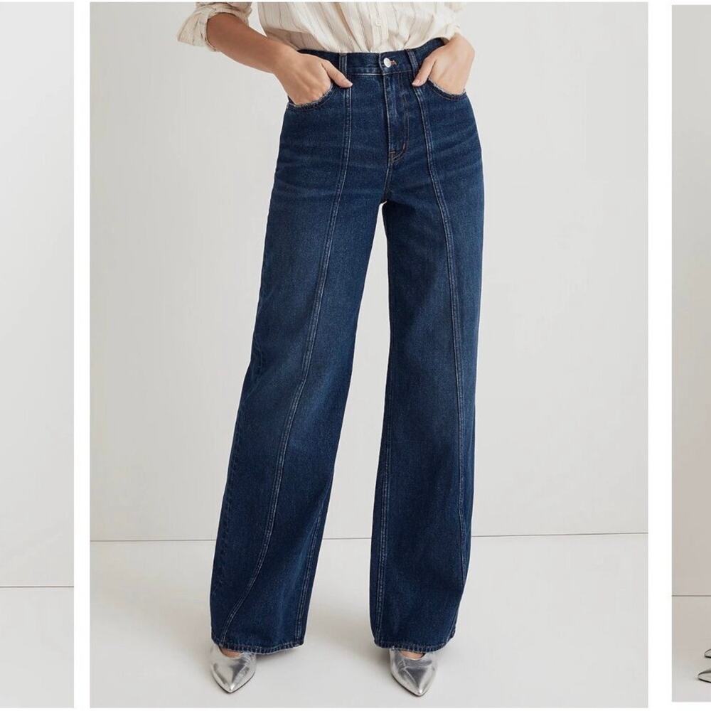 Madewell Jeans Womens 26 Blue Superwide-Leg Carrington Twisted Seam Edition